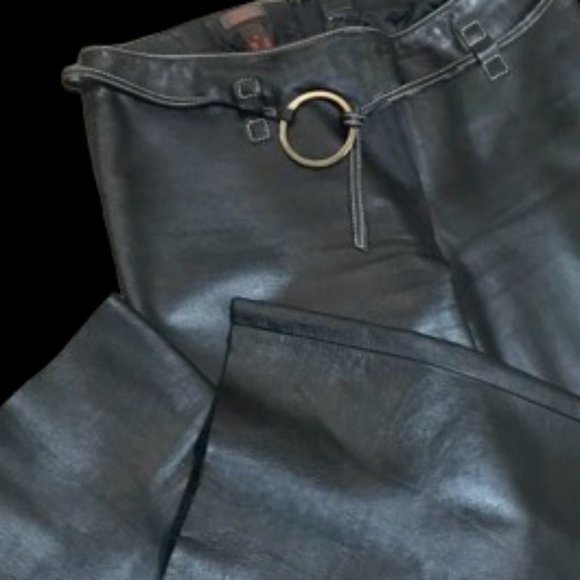 🖤Beautiful Danier Leather Black Pants - Picture 3 of 12